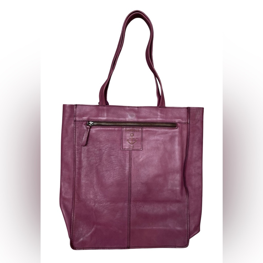 Harbour 2nd Shopper Anchor Love ELBE 1 Large Leather Tote Bag Lila mauve